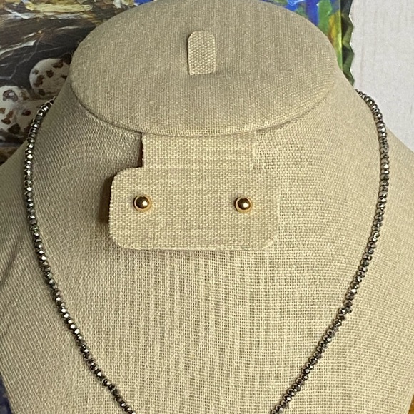 No. 3 Druzy Necklace Silver - Picture 4 of 5